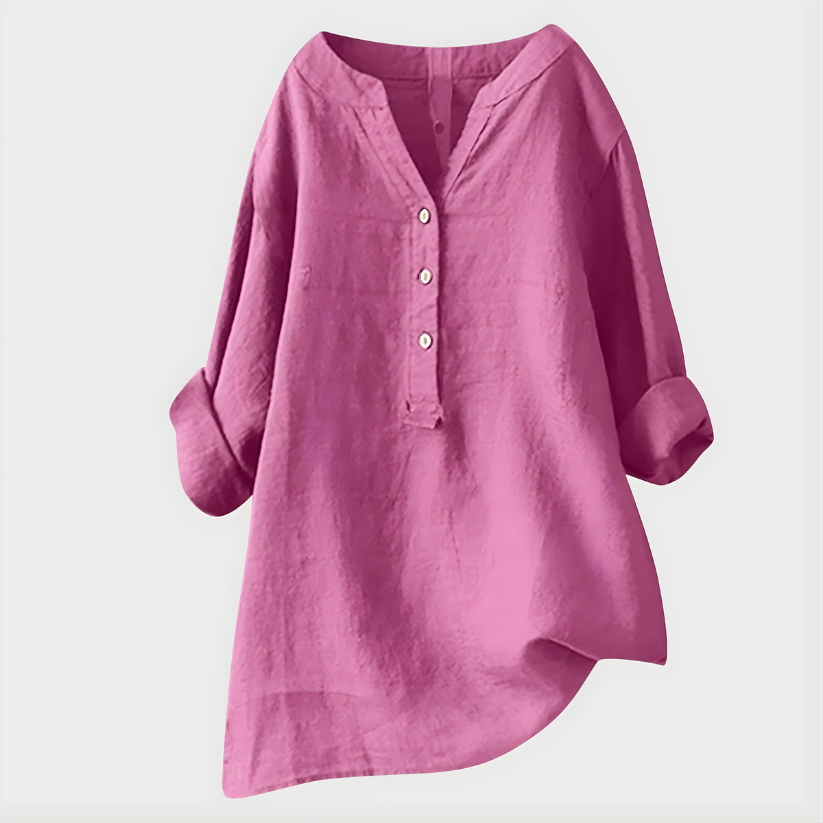Balgowlah Cotton-Linen V-Neck Blouse