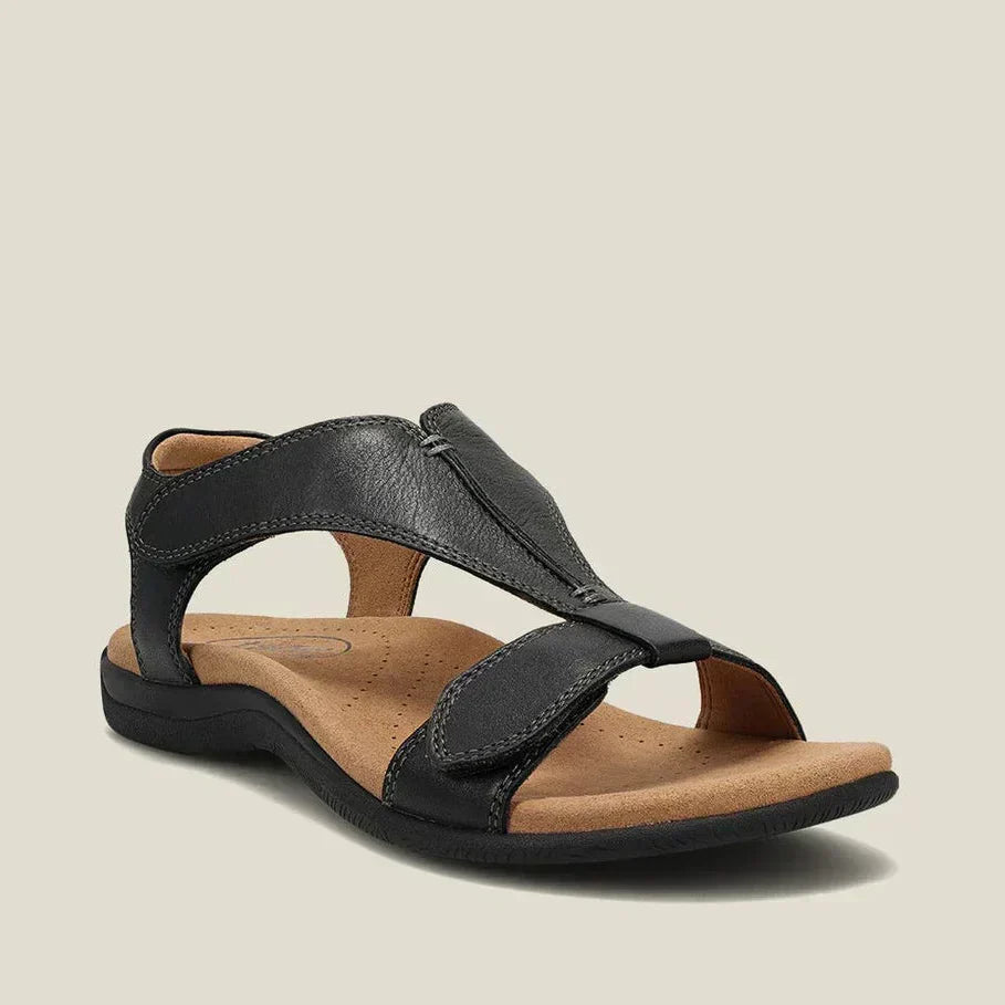 Manly Adjustable Comfort Sandals in Black