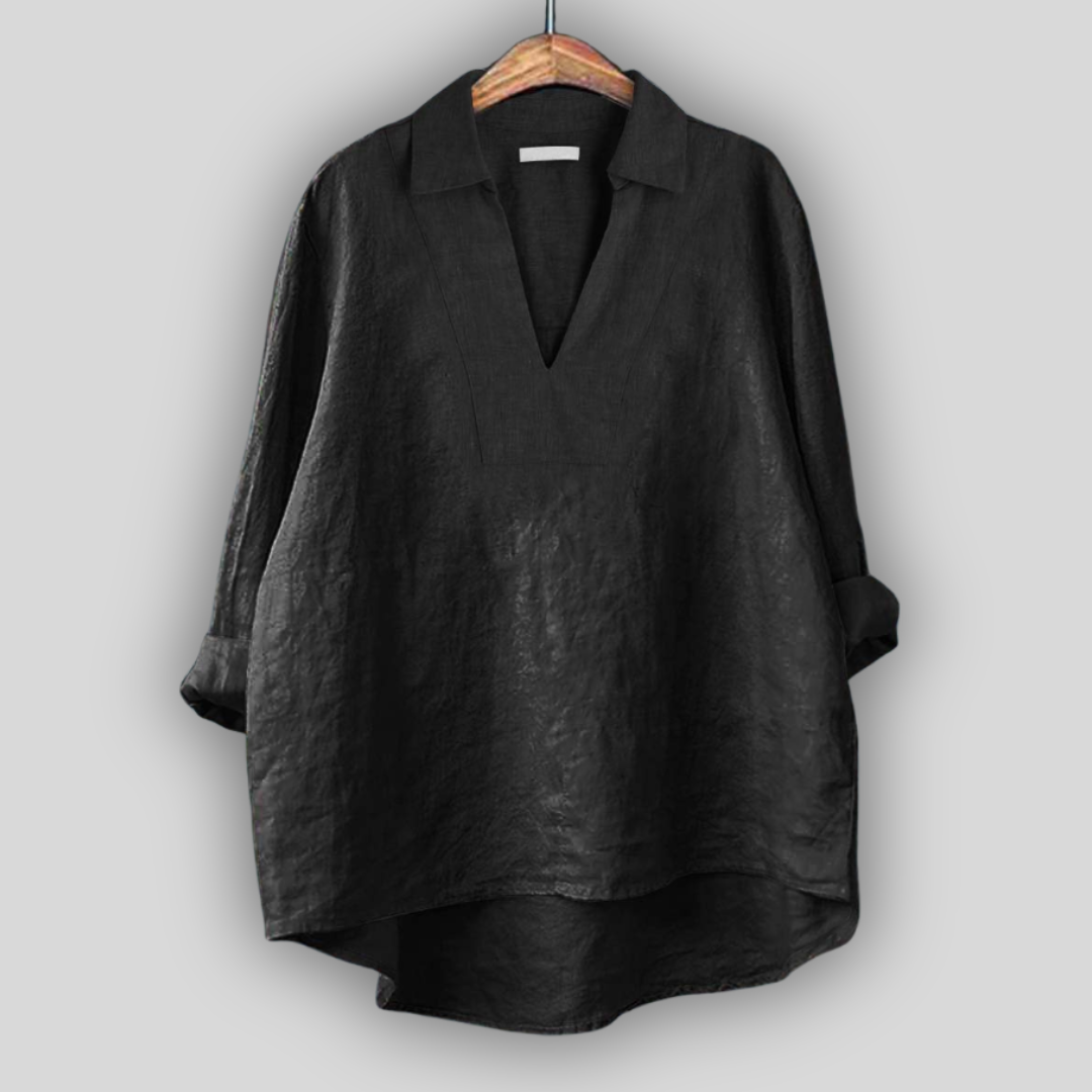 Seaforth V-Neck Tunic in Black