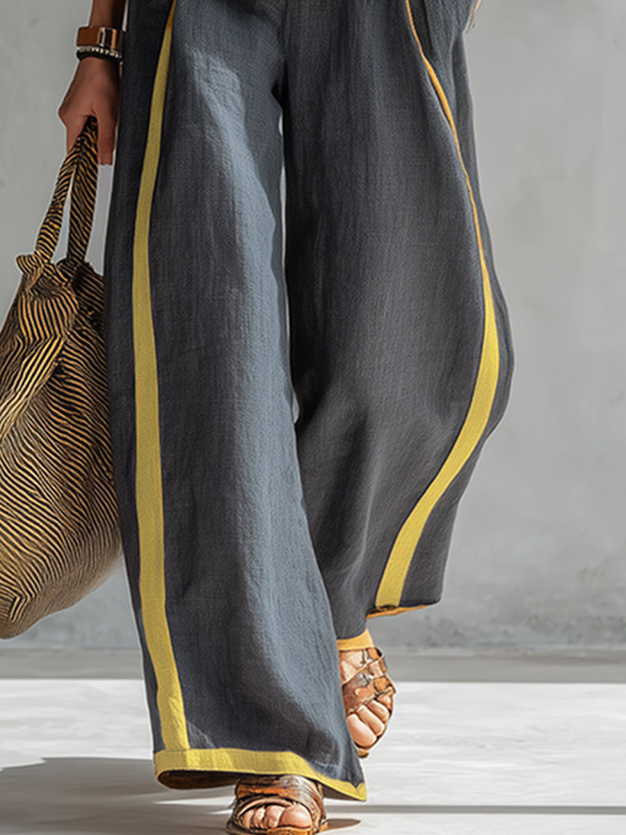 Pyrmont Two-Tone Linen-Look Set