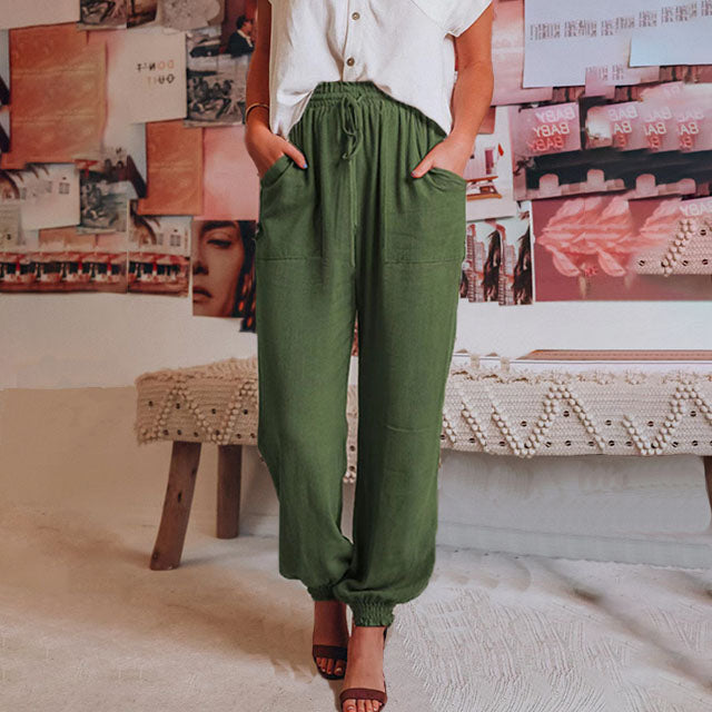 Bayview Drawstring Joggers in Army Green