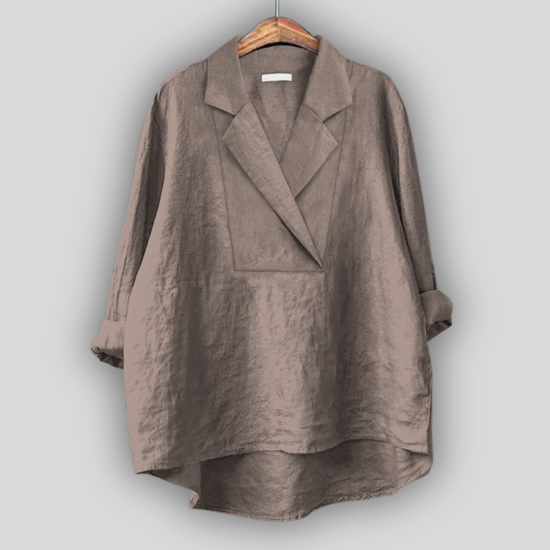 Queenscliff Lapel-Collar Tunic in Khaki