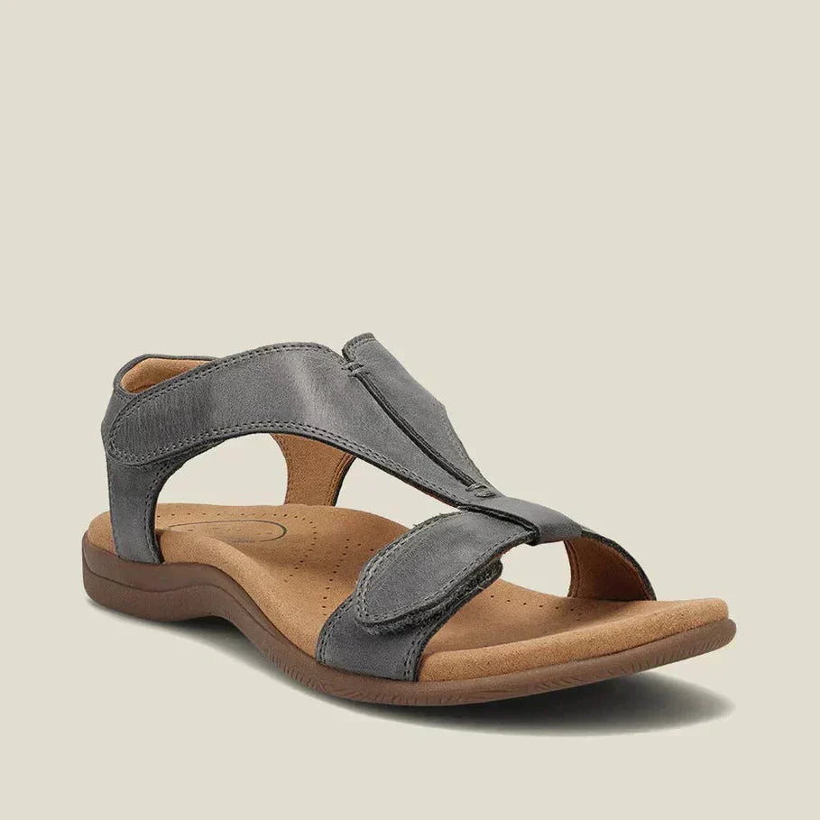 Manly Adjustable Comfort Sandals in Grey