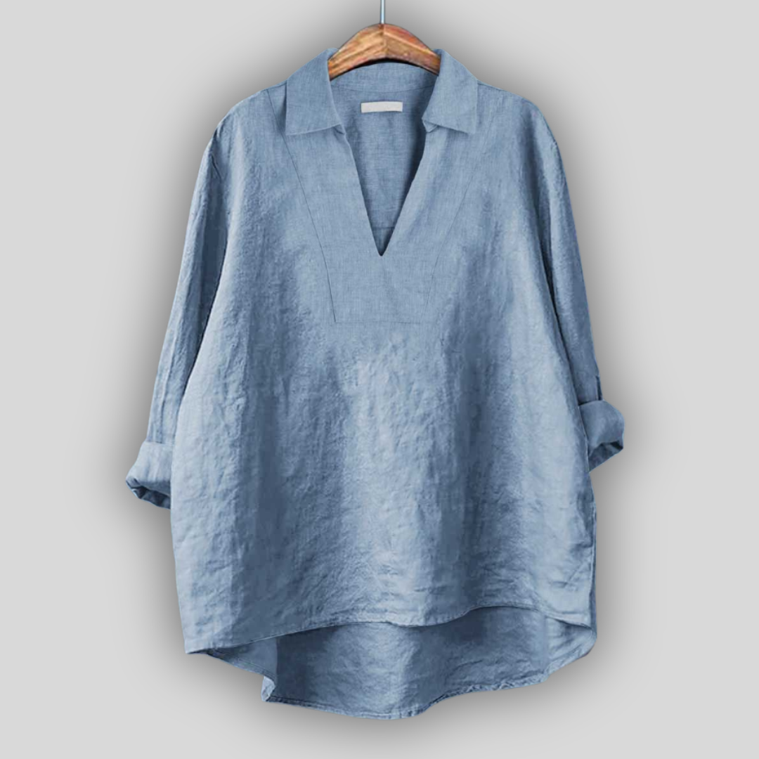 Seaforth V-Neck Tunic in Blue