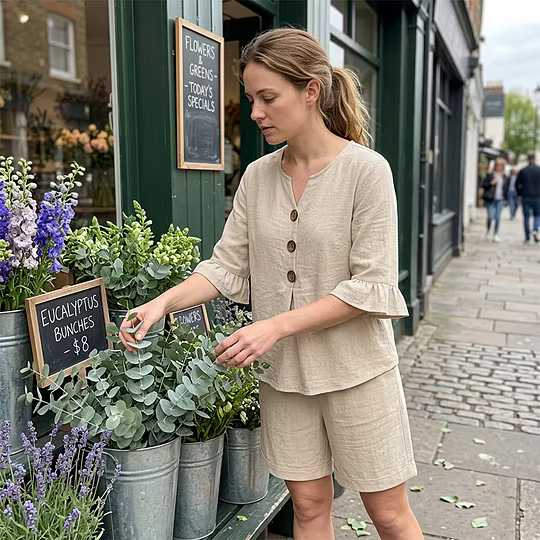 Church Point Blouse & Shorts Set