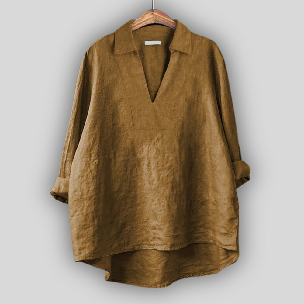 Seaforth V-Neck Tunic in Khaki