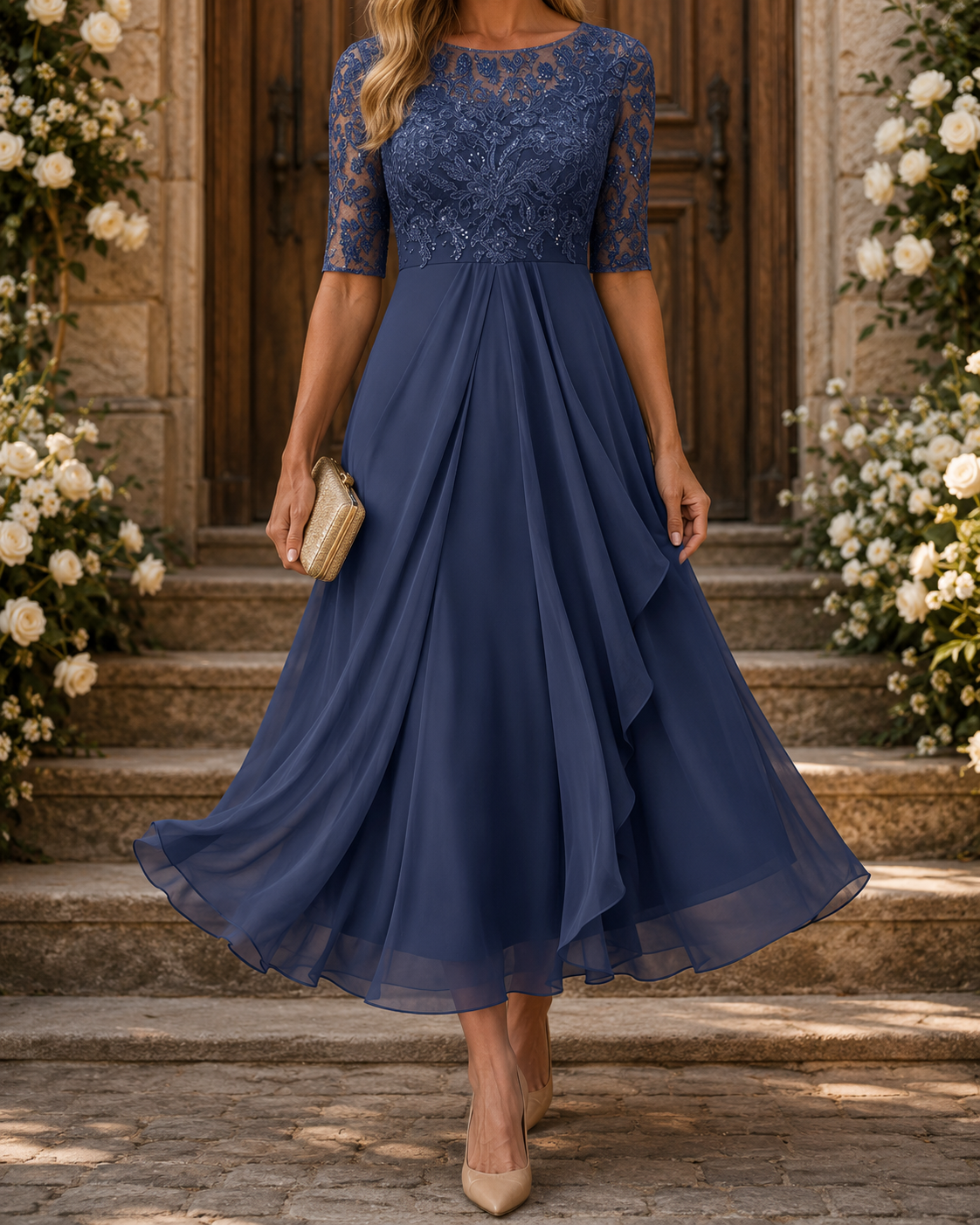 Darling Point Lace Midi Dress