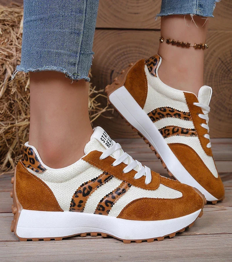 Tamarama Retro Sneakers in Beige Leopard