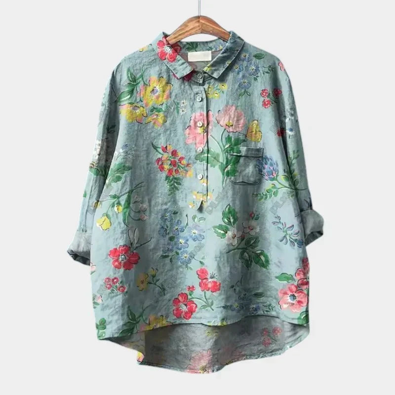 Fairlight Printed Relaxed Tunic in Mint Flower