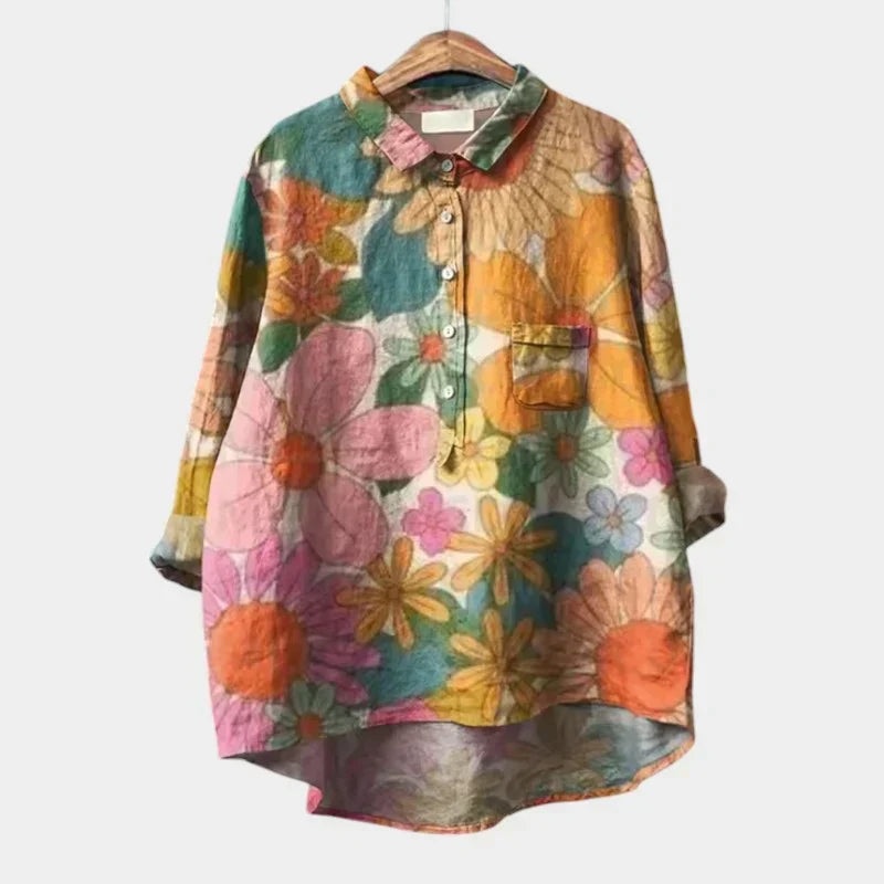 Fairlight Printed Relaxed Tunic in Golden Bloom