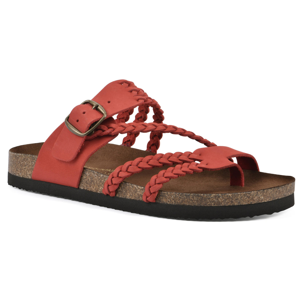 Bilgola Braided Footbed Sandals in Red
