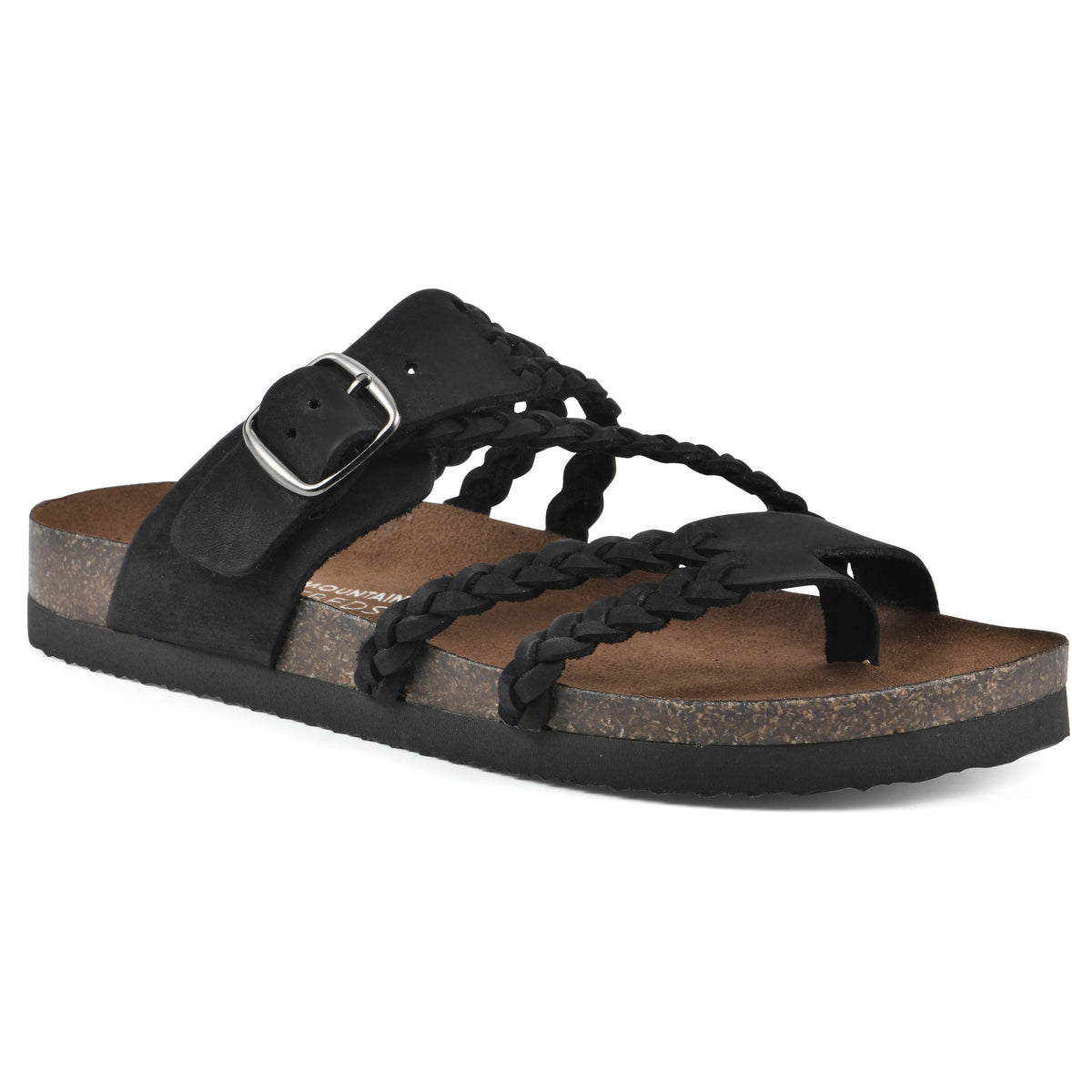 Bilgola Braided Footbed Sandals in Black
