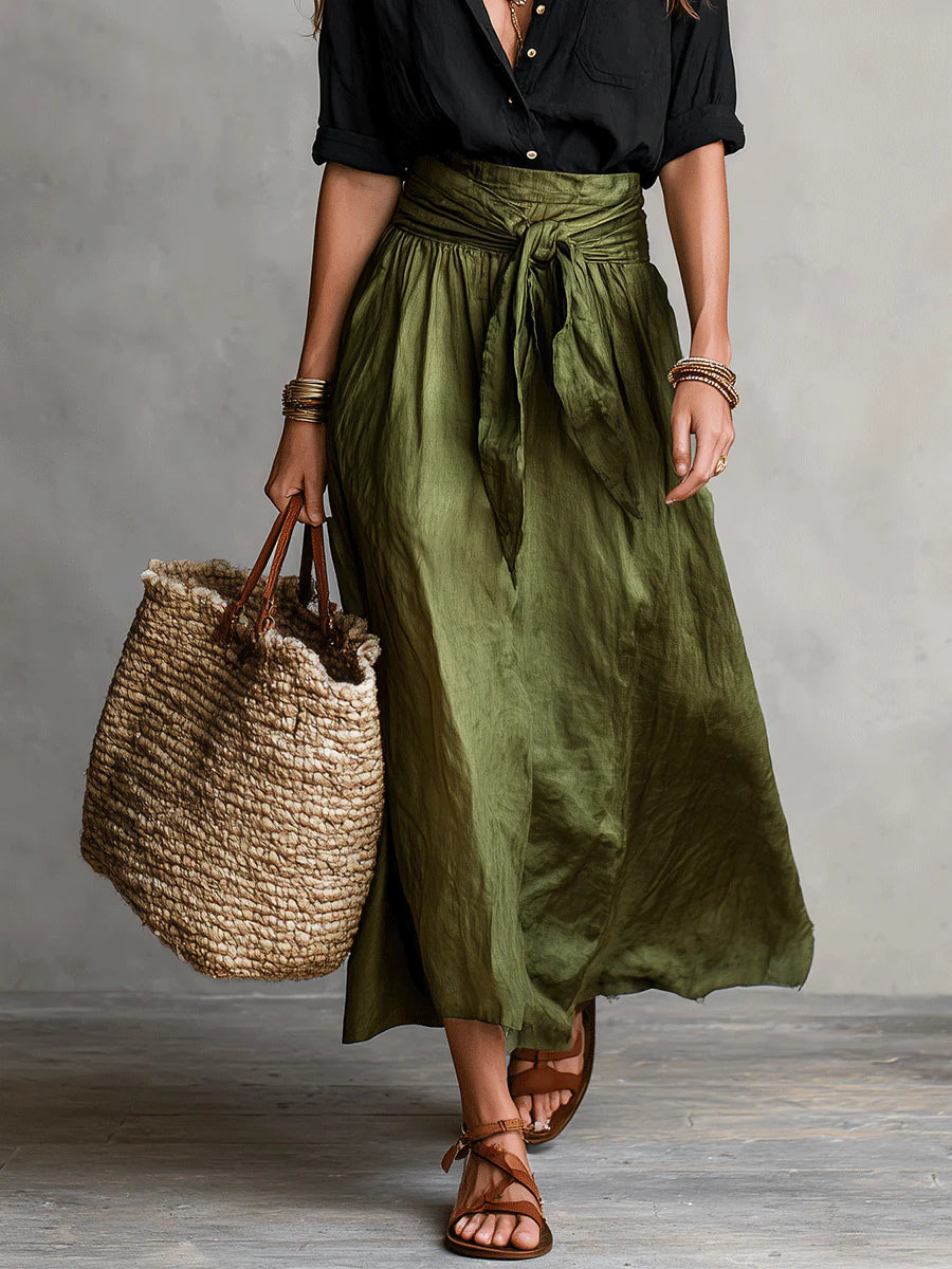 Barangaroo Shirt & Tie-Waist Skirt Set