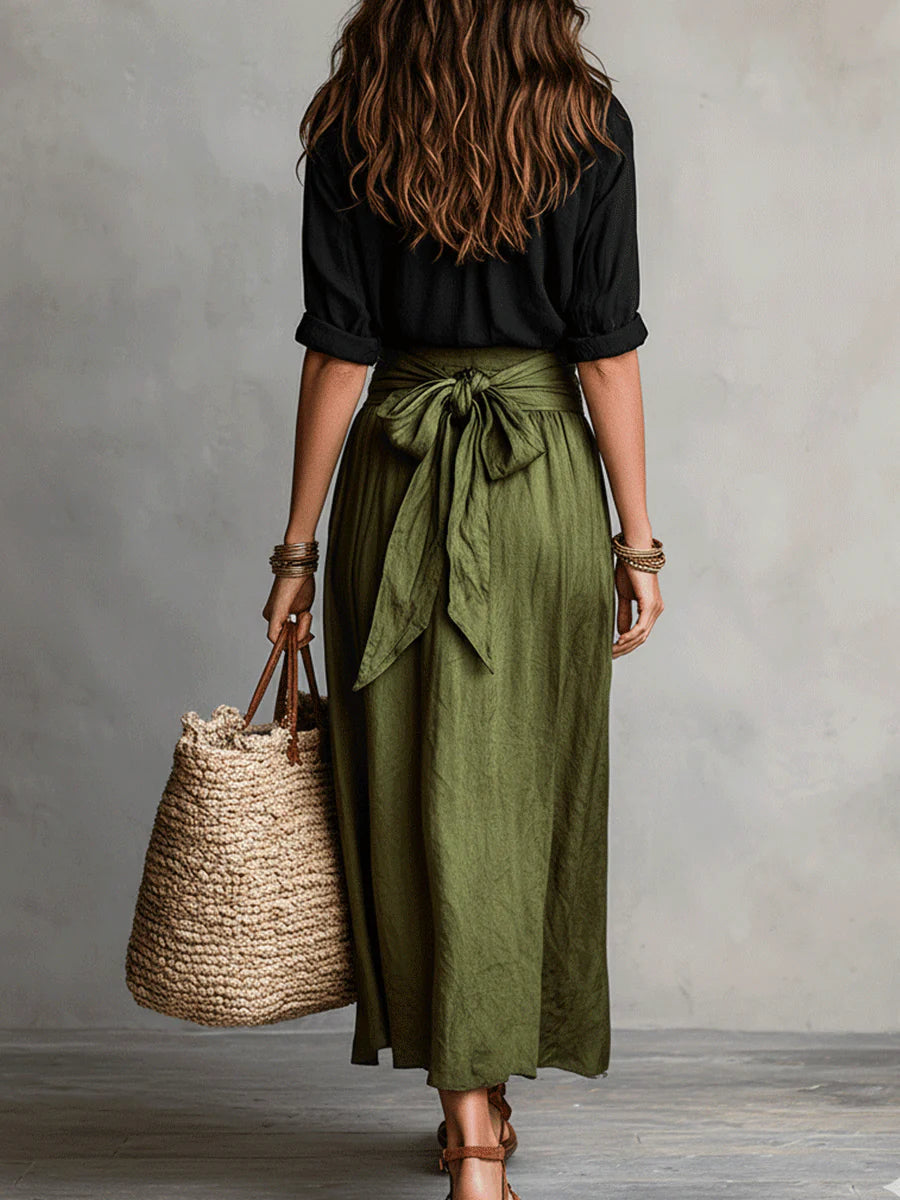 Barangaroo Shirt & Tie-Waist Skirt Set