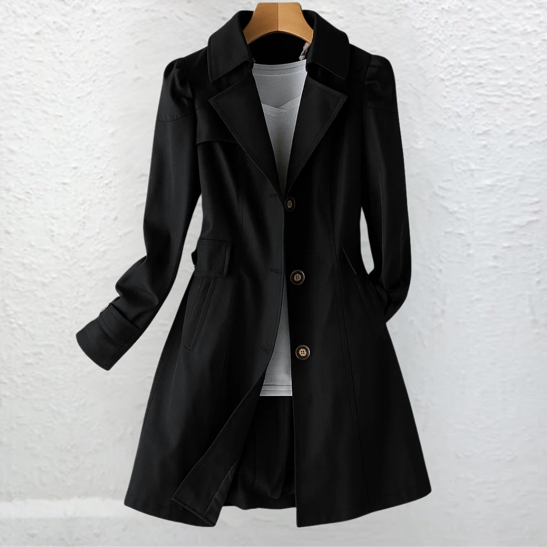 Millers Point Classic Trench Coat in Black