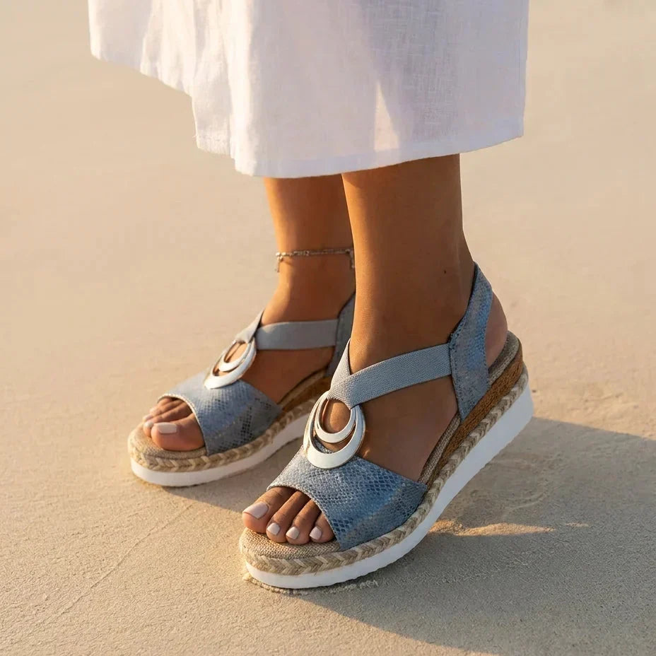Palm Beach Cork Wedge Sandals