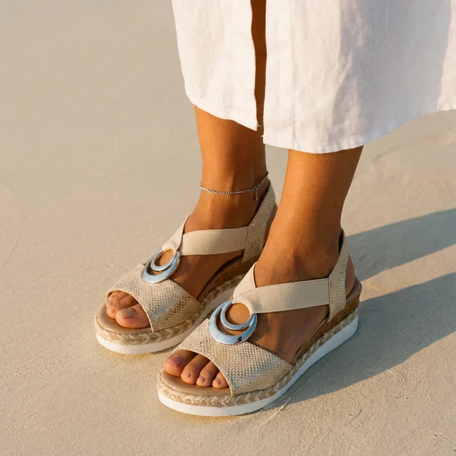 Palm Beach Cork Wedge Sandals