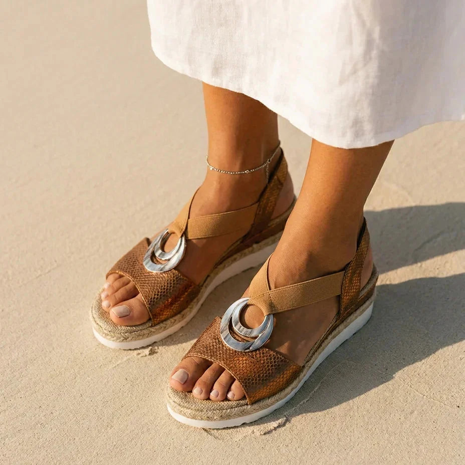 Palm Beach Cork Wedge Sandals