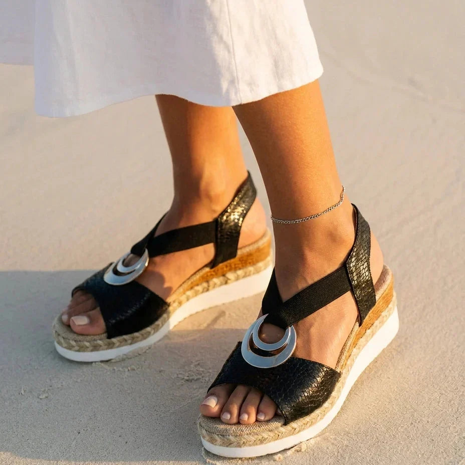 Palm Beach Cork Wedge Sandals