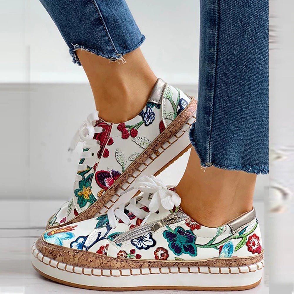 Paddington Floral Zip Sneakers