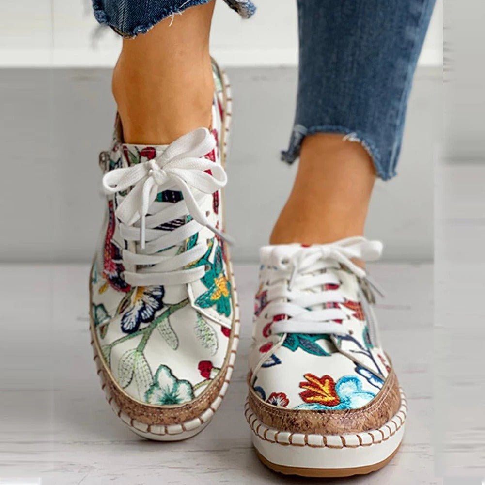Paddington Floral Zip Sneakers