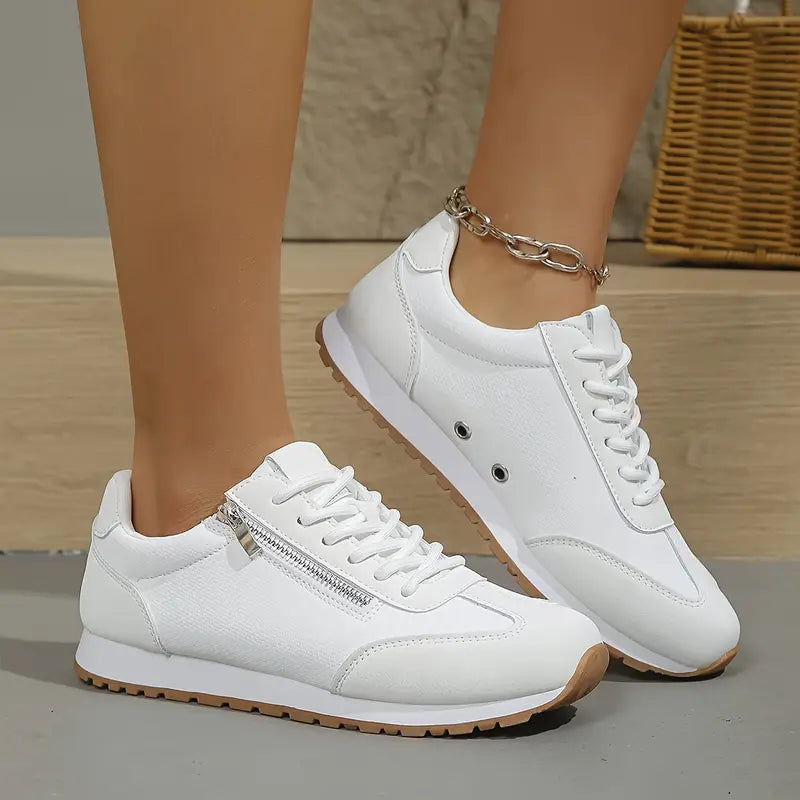 Mosman Side-Zip Sneakers in White