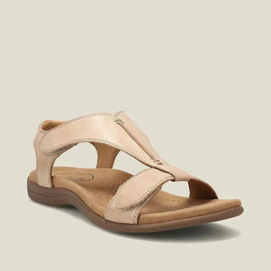 Manly Adjustable Comfort Sandals in Beige
