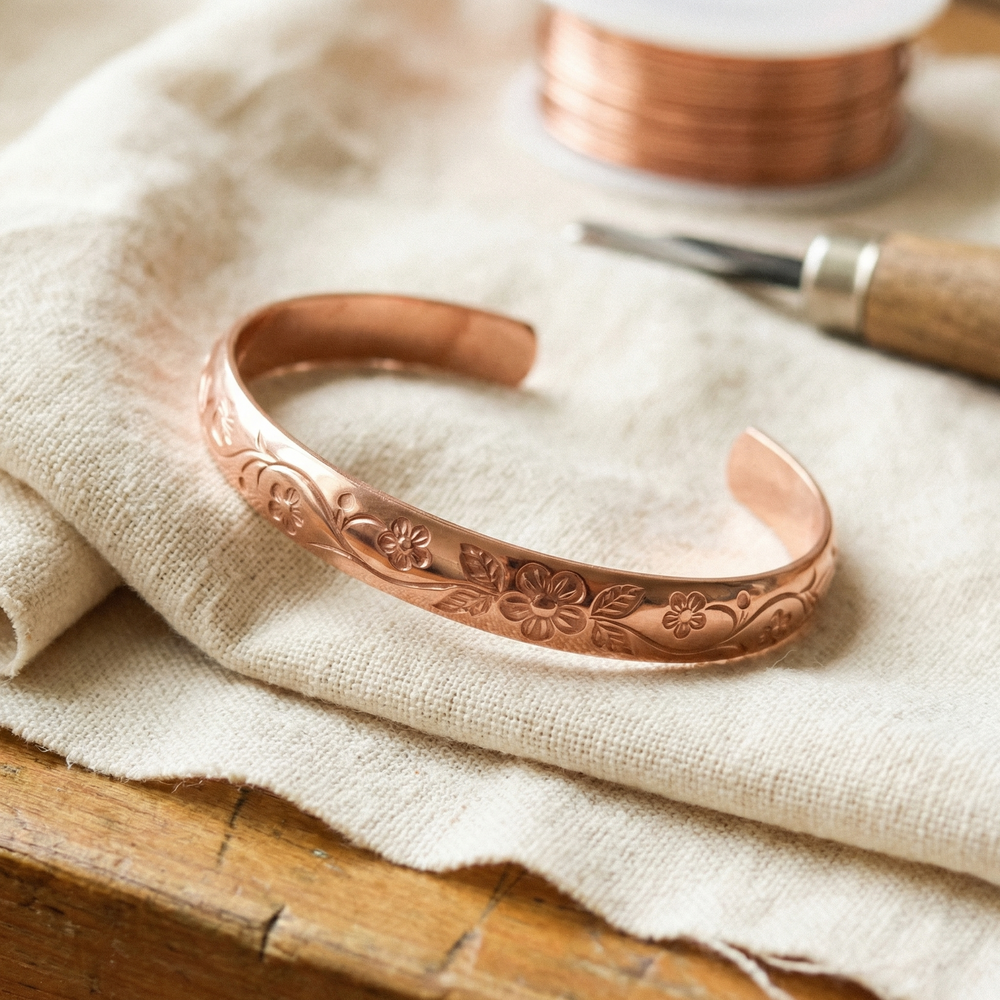Rose Bay Blossom Copper Cuff